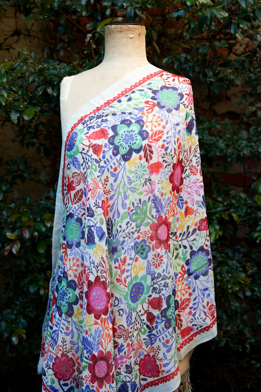 Scandi Floral Scarf